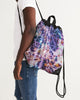 Tie Dye purple Canvas Drawstring Bag