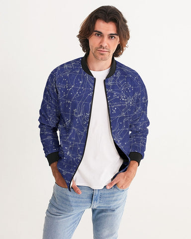 stars map blue Men's Bomber Jacket