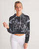 stars map black Women's Cropped Hoodie