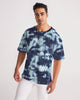 Tie Dye  dark blue Men's Premium Heavyweight Tee