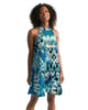 Tie Dye  snowflake Women's Halter Dress