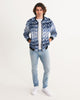 Tie Dye  blue dots Men's Bomber Jacket