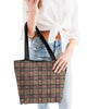 Tartan Design Canvas Zip Tote