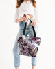 Butterflies &  flowers Canvas Zip Tote