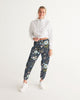 Flower pattern green blue Women's Track Pants