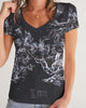 stars map black Women's V-Neck Tee