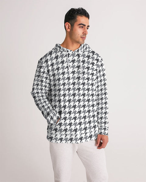 plaid black gray Men's Hoodie