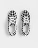 Plaid Black and White Women's Sneakers