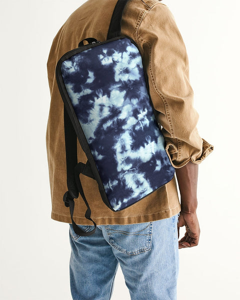 Tie Dye  dark blue Slim Tech Backpack