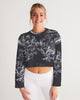 stars map black Women's Cropped Sweatshirt