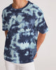 Tie Dye  dark blue Men's Premium Heavyweight Tee