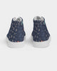 flower pattern BLUE Women's Hightop Canvas Shoe