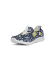 flower pattern yellow blue Women's Lace Up Flyknit Shoe