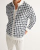 plaid black gray Men's Track Jacket