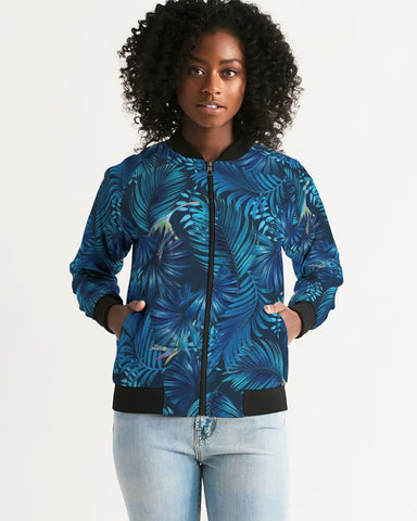 Floliage blue dream Women's Bomber Jacket