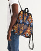 Gold garden ikat Canvas Drawstring Bag