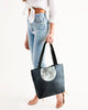 The Moon night Canvas Zip Tote