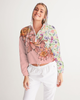 water color orchis Women's Cropped Windbreaker