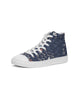 flower pattern BLUE Women's Hightop Canvas Shoe