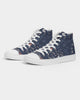 flower pattern BLUE Women's Hightop Canvas Shoe