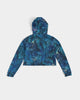 Floliage blue dream Women's Cropped Hoodie