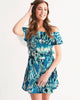 Tie Dye  snowflake Women's Off-Shoulder Dress