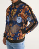 Gold garden ikat Men's Stripe-Sleeve Track Jacket