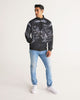 stars map black Men's Stripe-Sleeve Track Jacket