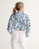 Water color leaves Women's Cropped Windbreaker