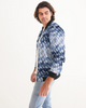 Tie Dye  blue dots Men's Bomber Jacket