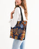 Gold garden ikat Canvas Zip Tote