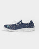 flower pattern BLUE Women's Lace Up Flyknit Shoe