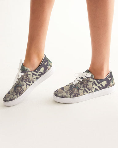 Newspaper Women's Lace Up Canvas Shoe