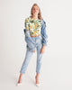 Yellow Flowers Women's Twist-Front Cropped Tee