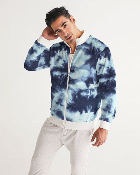 Tie Dye  dark blue Men's Track Jacket