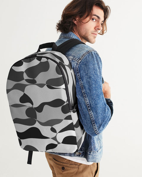 Camouflage black white Large Backpack