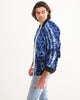 Tie Dye Blue Men's Bomber Jacket