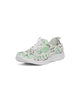 Water color green flower pattern Women's Lace Up Flyknit Shoe