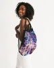 Tie Dye purple Canvas Drawstring Bag