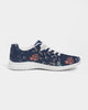 Flower Pattern Blue Women's Sneakers