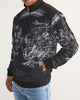 stars map black Men's Stripe-Sleeve Track Jacket