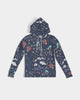 flower pattern BLUE Women's Hoodie