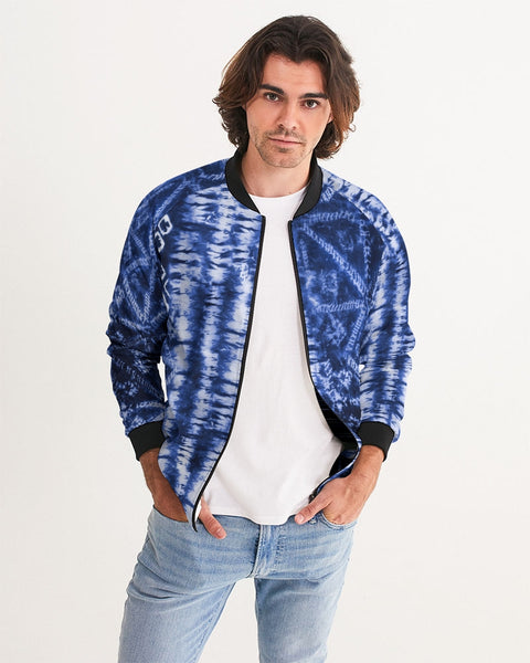 Tie Dye Blue Men's Bomber Jacket