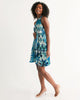 Tie Dye  snowflake Women's Halter Dress