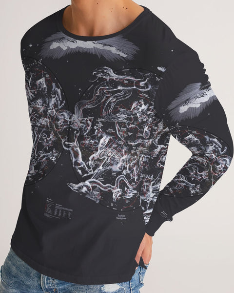 stars map black Men's Long Sleeve Tee