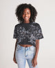 stars map black Women's Lounge Cropped Tee