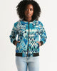 Tie Dye  snowflake Women's Bomber Jacket