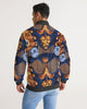 Gold garden ikat Men's Stripe-Sleeve Track Jacket