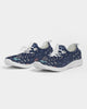 flower pattern BLUE Women's Lace Up Flyknit Shoe