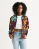 Brown Tie dye Women's Bomber Jacket